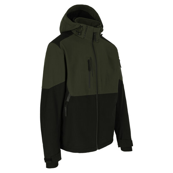 Herock Ragnar Softshell Jas Donker Kaki/Zwart