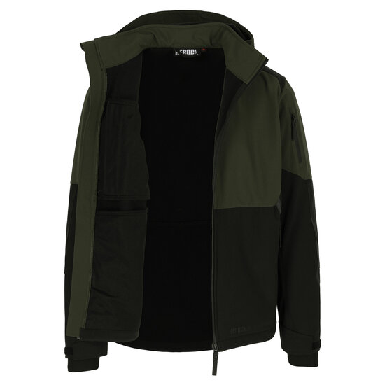 Herock Ragnar Softshell Jas Donker Kaki/Zwart