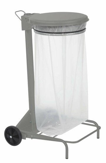 Rossignol Vuilnisbak-collecroule-lichtgrijs 110L