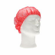CMT haarnet (bouffant cap) pp non woven Rood Large (ca 53cm) 100st/zak, 1000st/doos