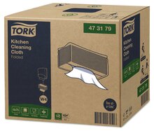 Tork Kitchen Cleaning Gevouwen Reinigingsdoek 1-Laags Wit W1, 4x75st, 300st/doos 