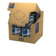 Tork Textured Dinnerservet 2-Laags Zwar 1/4 vouw 20x50st, 1.000st/doos