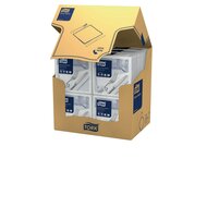 Tork Soft Dinnerservet Advanced 3-Laags Zand 1/4 vouw 12x100st, 1.200st/doos