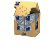 Tork Soft Dinnerservet Advanced 3-Laags Grijs 1/4 vouw12x100st, 1.200st/doos