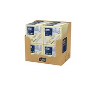 Tork Soft Dinnerservet Advanced 3-Laags Champagne 1/4 vouw 12x100st, 1.200st/doos