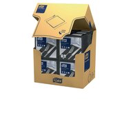 Tork Soft Dinnerservet 3-Laags zwart 1/8 vouw 12x100st, 1.200st/doos