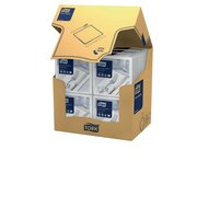 Tork  Soft Dinnerservet   3-laags Wit 1/8 vouw  12x100st, 1.200st/doos
