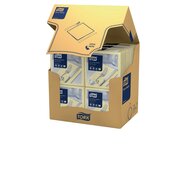 Tork Soft Dinnerservet  3-Laags Champagne 1/8vouw  12x100st, 1.200st/doos