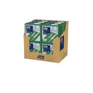 Tork Soft Dinnerservet  3-Laags Donkergroen 1/8 vouw  12x100st, 1.200st/doos