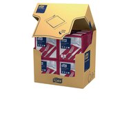 Tork Soft Dinnerservet  3-Laags Bordeaux 1/8 vouw 12x100st, 1.200st/doos