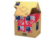 Tork Soft Dinnerservet  3-Laags Rood 1/8 vouw 12x100st, 1.200st/doos
