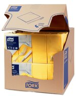 Tork Soft Lunchservet  3-Laags Geel 1/8 vouw, 10x150st, 1.500st/doos
