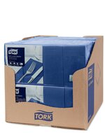 Tork Soft Lunchservet  3-Laags Donkerblauw 1/8 vouw, 10x150st, 1.500st/doos