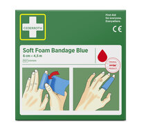 Cederroth Soft Foam Bandage Blauw 6cm x 4,5m