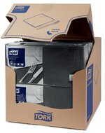 Tork Lunchservet  2-Laags Zwart 1/4 vouw, 10x200st, 2.000st/doos