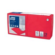Tork Cocktailservet  2-Laags Rood 1/4 vouw, 12x200st, 2.400st/doos