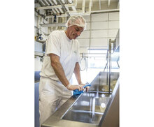 Vikan Harde Afwasborstel Met Korte Steel 270mm Blauw