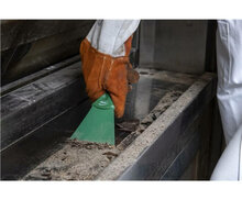 Vikan Nylon Handschraper Breed 100mm Groen