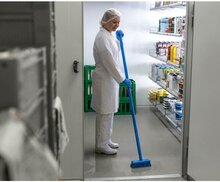 Vikan Luiwagen Hard Blauw 225mm