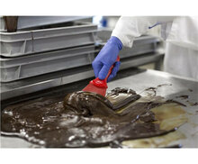 Vikan Nylon Handschraper Met Schroefdraad Breed 100mm Rood