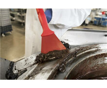 Vikan Nylon Handschraper Met Schroefdraad Breed 100mm Rood