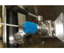 Vikan Pijpborstel Medium Voor Flexibele Kabel &Oslash;60, 200mm Blauw