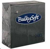 Bulkysoft servetten 2lgs 40x40cm plus, doos 2000 stuks - Zwart