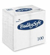 Bulkysoft servetten 2lgs 40x40cm, doos 2000 stuks - 1/8 vouw Wit 