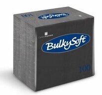 Bulkysoft servetten 2lgs 40x40cm, doos 2000 stuks - 1/8 vouw Zwart