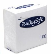 Bulkysoft servetten 3lgs 40x40cm, doos 1000 stuks- Wit
