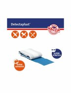 Detectaplast detect. textielpleister elastisch blauw 6cm x 1m