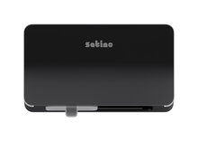 Satino Hyginity Dispenser dubbele rol toiletpapier Zwart MT1