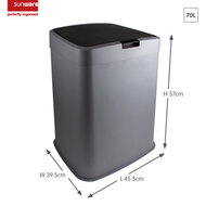 Sunware Delta vuilniszakhouder 70L metaal