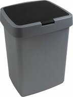 Sunware Delta prullenbak klep 10L metaal zwart