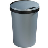 Sunware Twinga prullenbak met klepdeksel 45L metaal zwart