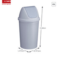 Sunware Twinga prullenbak met swingdeksel 45L grijs