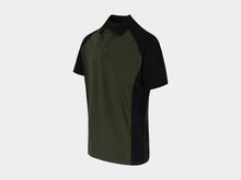 Herock BRABO Tweekleurig polo met korte mouwen Donker Kaki/Zwart