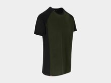 Herock TORI Tweekleurig T-shirt met korte mouwen Donker Kaki/Zwart