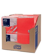 Tork Lunchservet  2-Laags Rood 1/4 vouw, 10x200st, 2.000st/doos