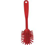 Vikan Medium Vaatborstel Met Schraabrand 280mm Rood