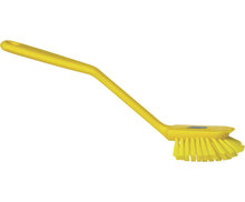 Vikan Medium Vaatborstel Met Schraabrand 280mm Geel