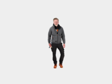 Herock OTAR Sweater met Kraag Donker Heather Grijs