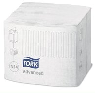 Tork Xpressnap Fit Dispenserservet Advanced N14 2-Laags Wit 6x6x120st, 4.320st/doos