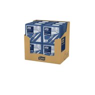 Tork Soft Dinerservet Advanced 3-Laags Donkerblauw 1/4 vouw 12x100st, 1.200st/doos