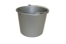 Glazenwasser Emmer Grijs 12 Liter met Metalen Beugel