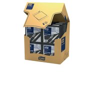Tork Soft Dinnerservet Advanced 3-Laags Zwart 1/4 vouw 12x100st, 1.200st/doos