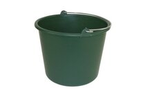 Glazenwasser Emmer Donker Groen 12 Liter met Metalen Beugel
