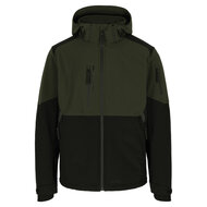 Herock Ragnar Softshell Jas Donker Kaki/Zwart