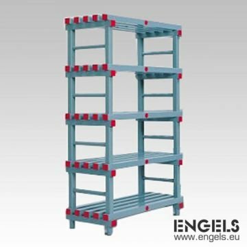 Engels Hygiënisch kunststof opbergrek, 1000x500x1770 mm