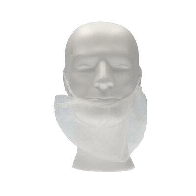 CMT baardmasker pp non-woven Wit 2 elastiek 100/zak,1000st/doos